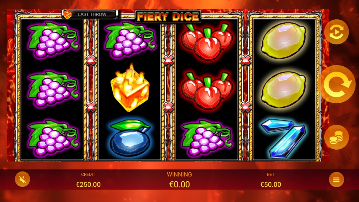 Apollo Games 出品的 Fiery Dice 老虎机游戏