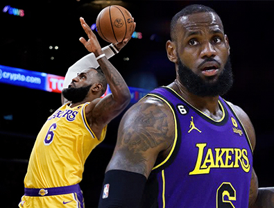 洛杉矶湖人队小前锋/大前锋勒布朗·詹姆斯创下NBA历史得分纪录