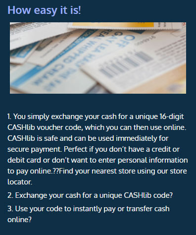 使用 CASHlib 作为付款方式